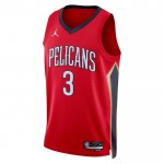 Maillot NBA New Orleans Pelicans CJ Mccollum 3 Jordan 2022-23 Statement Edition Rouge Swingman - Homme